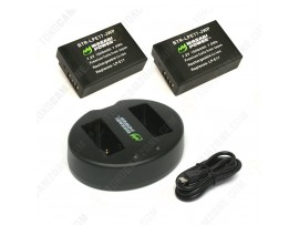 Wasabi Power Battery (2-Pack) and Dual Charger for Canon LP-E17